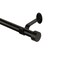 Threadmade Home Serena Single Curtain Rod with Contemporary Cap Finial, Antique Black - 86"W x 120"L